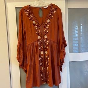 Rust colored boho style dress